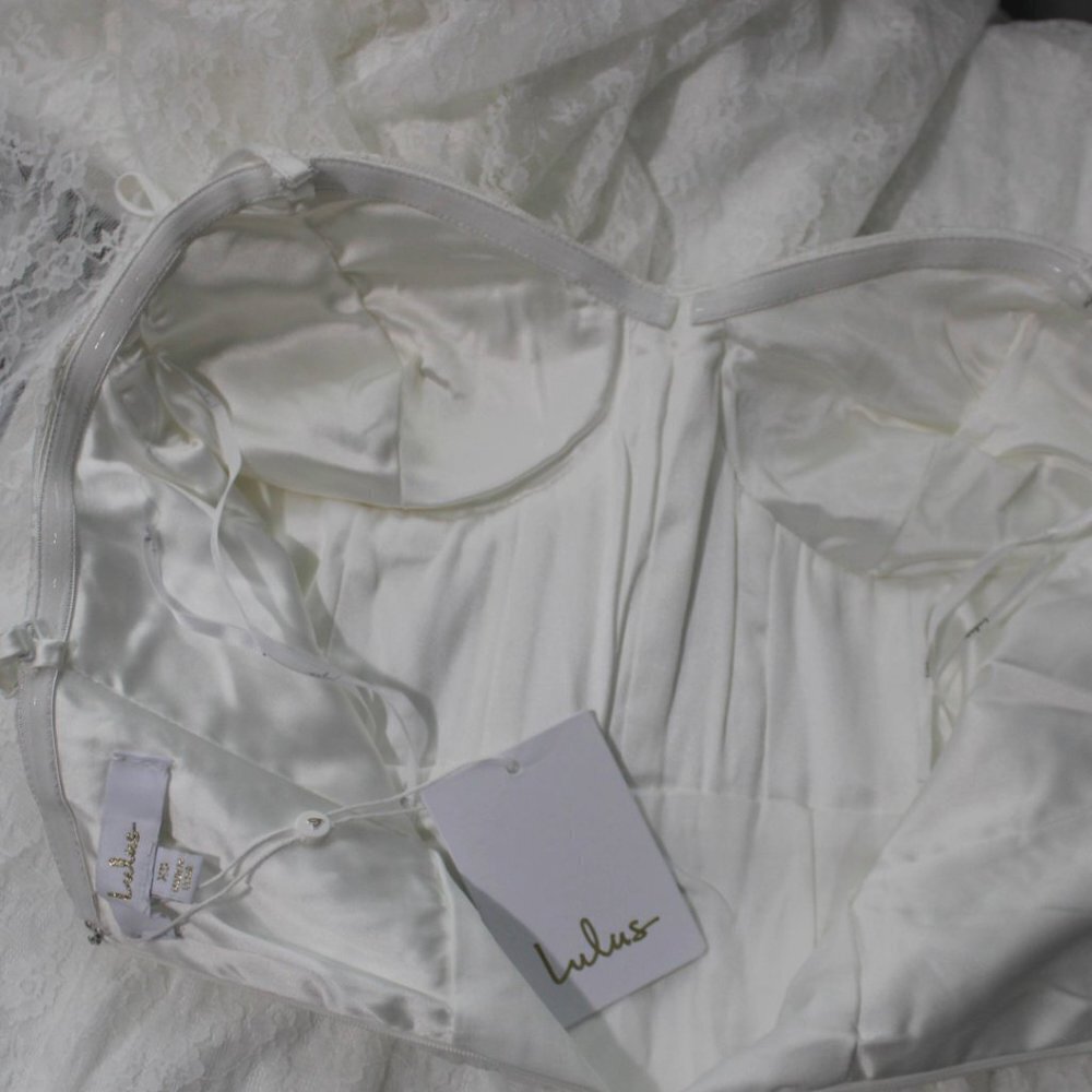 Lulus A Vow to Love White Lace Bustier Trumpet Maxi Dress - Picture 9 of 10